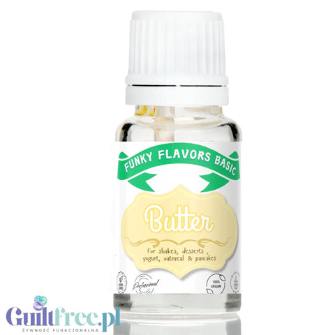 Funky Flavors Basic Butter 10ml - wegańskie kropelki o aromacie masła, bez tłuszczu i kalorii by Funky Flavors (funky-flavors-butter-aromat-maslany-bez-cukru-i-bez-tluszczu)