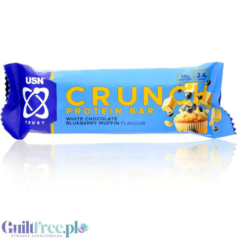 USN Trust Crunch Protein Bar White Chocolate Blueberry Muffin - chrupiący baton białkowy Biała Czekolada & Jagodowy Muffin by USN (Ultimate Sports Nutrition) (usn-trust-crunch-protein-bar-white-chocolate-blueberry-muffin-chrupiacy-baton-bialkowy-biala-czekolada-jagodowy-muffin)