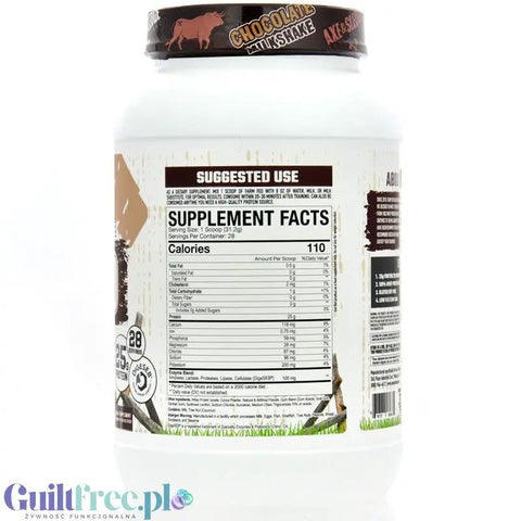 Axe & Sledge Farm Fed, Chocolate Milkshake - unikatowa odżywka białkowa dla wymagających 100% WPI, 25g białka by Axe & Sledge (axe-sledge-farm-fed-chocolate-milkshake-unikatowa-odzywka-bialkowa-dla-wymagajacych-100-wpi-25g-bialka)