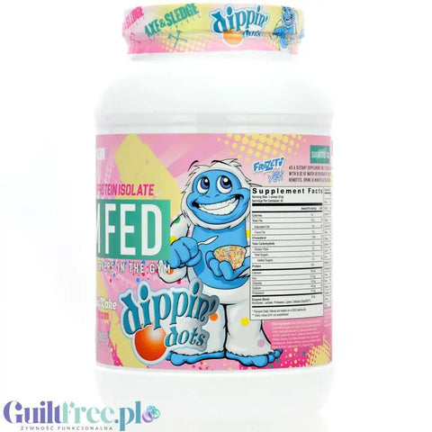 Axe & Sledge Farm Fed, Dippin' Dots Birthday Cake Ice Cream - bajecznie pyszna odżywka białkowa 100% WPI, 22g białka by Axe & Sledge (axe-sledge-farm-fed-dippin-dots-birthday-cake-ice-cream-bajecznie-pyszna-odzywka-bialkowa-100-wpi-22g-bialka)