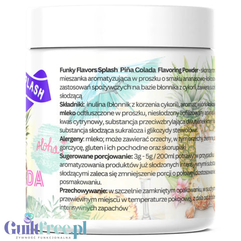 Funky Flavors Splash Pina Colada 50g - aromat słodzący w proszku bez cukru z kokosem i ananasem by Funky Flavors (funky-flavors-splash-pina-colada-50g-aromat-slodzacy-w-proszku-bez-cukru-z-kokosem-i-ananasem)