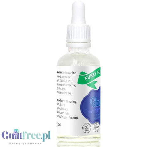 Funky Flavors Basic Blueberry 30ml - jagodowe kropelki aromatyczne bez cukru, słodzików i kcal by Funky Flavors (funky-flavors-blueberry-30ml-jagoda-aromat-bez-cukru-bez-tluszczu)