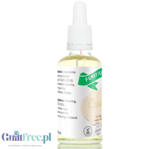 Funky Flavors Basic Cheesecake 30ml - sernikowe kropelki aromatyzujące bez cukru, słodzików i kalorii by Funky Flavors (funky-flavors-cheesecake-30ml-sernik-aromat-bez-cukru-bez-tluszczu)