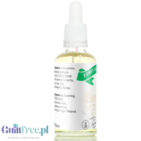 Funky Flavors Basic Macadamia 30ml - kropelki aromatyzujące bez cukru, słodzików i kalorii by Funky Flavors (funky-flavors-macadamia-30ml-aromat-orzechow-makadamia-bez-tluszczu-i-kalorii)