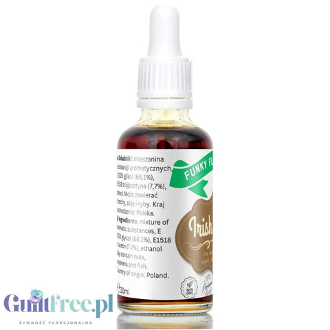 Funky Flavors Basic Irish Cream 30ml - kropelki aromatyczne do potraw, bez cukru, słodzików i kcal by Funky Flavors (funky-flavors-basic-irish-cream-30ml-kropelki-aromatyczne-do-potraw-bez-cukru-slodzikow-i-kcal)