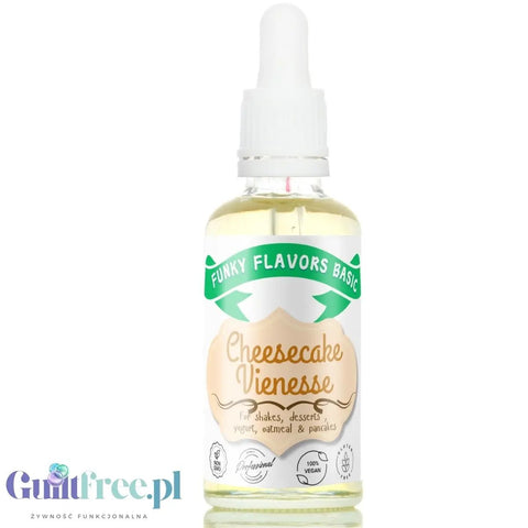 Funky Flavors Basic Cheesecake Vienesse 30ml - kropelki aromatyzujące bez cukru i słodzików, aromat sernika z pomarańczą by Funky Flavors (funky-flavors-basic-cheesecake-vienesse-30ml-kropelki-aromatyzujace-bez-cukru-i-slodzikow-aromat-sernika-z-pomarancza)