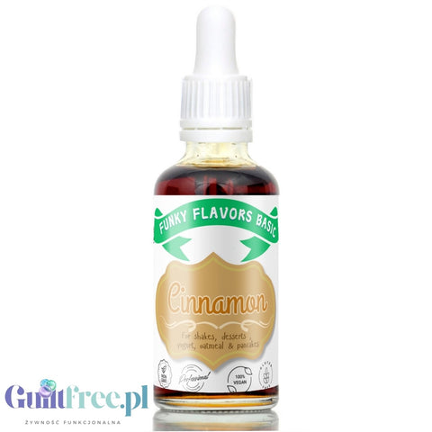 Funky Flavors Basic Cinnamon 30ml - cynamonowe kropelki aromatyzujące bez cukru i słodzików by Funky Flavors (funky-flavors-cinnamon-30ml)