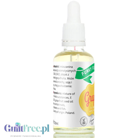 Funky Flavors Basic Grapefruit 30ml - skoncentrowane kropelki grejpfrutowe bez cukru & bez tłuszczu by Funky Flavors (funky-flavors-grapefruit-30ml-aromat-grejfrutowy-bez-cukru-bez-tluszczu)