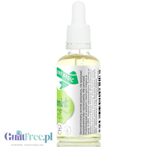 Funky Flavors Basic Peppermint 30g - miętowe kropelki aromatyczne bez cukru, tłuszczu i słodzików by Funky Flavors (funky-flavors-peppermint-30ml-mietowy-aromat-bez-cukru-bez-tluszczu)