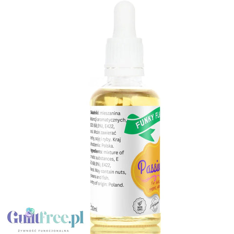 Funky Flavors Basic Passion Fruit 30ml - kropelki aromatyczne do potraw o zapachu marakui by Funky Flavors (funky-flavors-passion-fruit-30ml-marakuja-aromat-bez-cukru-bez-tluszczu)
