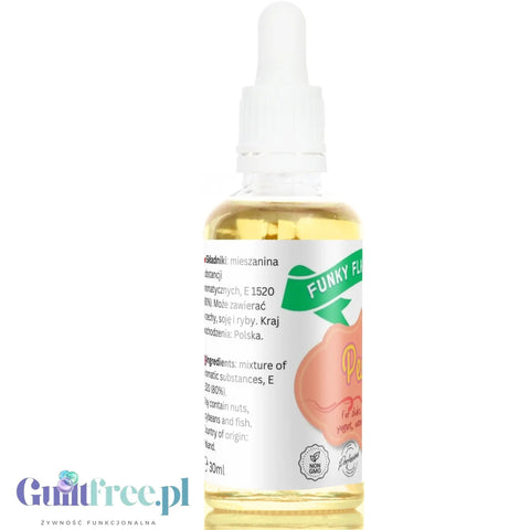 Funky Flavors Basic Peach 30ml - brzoskwiniowe kropelki do napojów i posiłków bez cukru, słodzików i kalorii by Funky Flavors (funky-flavors-peach-brzoskwinia-aromat)