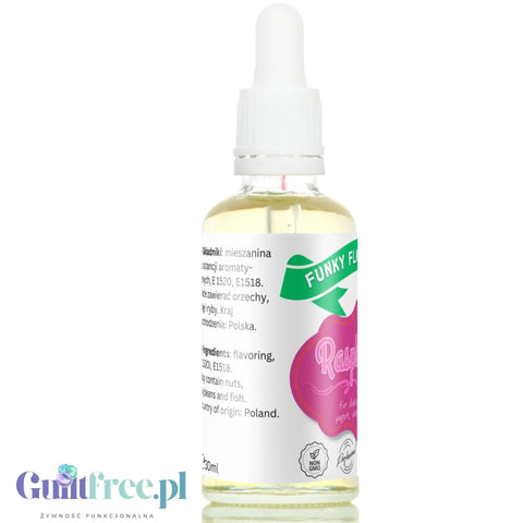Funky Flavors Basic Raspberry 30ml - malinowe kropelki aromatyczne bez cukru, tłuszczu i słodzików by Funky Flavors (funky-flavors-raspberry-30ml-malina-aromat-bez-cukru-bez-tluszczu)