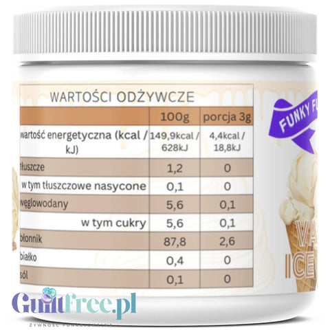 Funky Flavors Splash Vanilla Ice Cream 200g - błonnikowy aromat słodzący w proszku Lodów Waniliowych by Funky Flavors (funky-flavors-splash-vanilla-ice-cream-200g-blonnikowy-aromat-slodzacy-w-proszku)