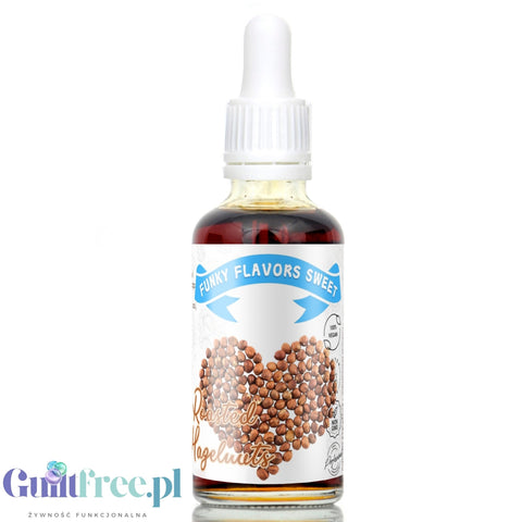 Funky Flavors Sweet Roasted Hazelnut - słodkie kropelki smakowe bez cukru i kalorii, aromat Orzecha Laskowego by Funky Flavors (funky-flavors-sweet-hazelnut-50ml-slodzony-aromat-bez-cukru-bez-tluszczu-orzech-laskowy)