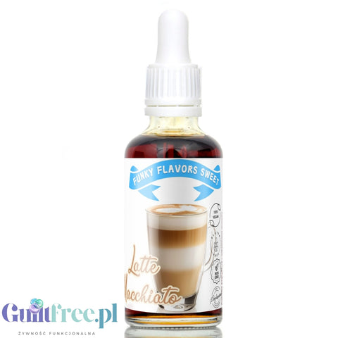 Funky Flavors Sweet Latte Macchiato - słodkie kropelki smakowe bez cukru, tłuszczu i kalorii by Funky Flavors (funky-flavors-sweet-latte-macchiato-slodzony-aromat-kawy-z-mlekiem)