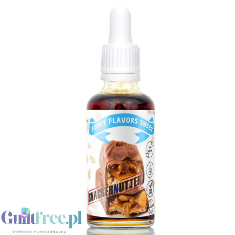 Funky Flavors Sweet Snacker Nutter - słodkie kropelki smakowe bez cukru i kalorii, smak Batonik z Karmelem i Orzechami by Funky Flavors (funky-flavors-sweet-snacker-nutter-slodzony-aromat-bez-kcal-karmel-czekolada-orzechy)