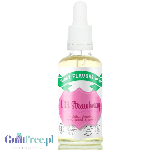 Funky Flavors Basic Wild Strawberry 30ml - kropelki poziomkowe bez cukru, tłuszczu i bez kalorii by Funky Flavors (funky-flavors-wild-strawberry-30ml-aromat-poziomkowy-bez-cukru-bez-tluszczu)