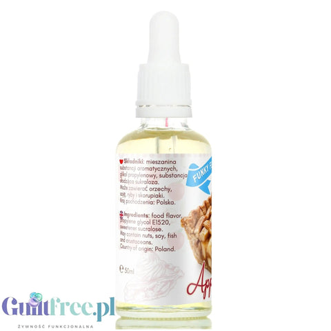 Funky Flavors Sweet Apple Pie - szarlotkowe kropelki słodzące bez cukru i kalorii by Funky Flavors (funky-flavors-sweet-apple-pie-50ml-slodzony-aromat-bez-cukru-bez-tluszczu-szarlotka)