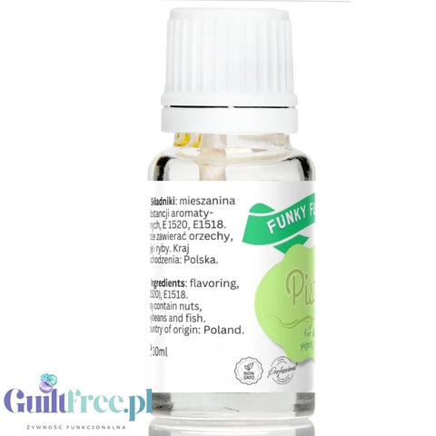 Funky Flavors Basic Pistachio 10ml - kropelki pistacjowe do potraw, bez cukru, słodzików i kalorii by Funky Flavors (funky-flavors-pistachio-pistacjowy-aromat-bez-cukru-bez-tluszczu)