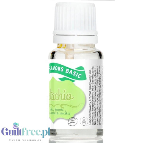 Funky Flavors Basic Pistachio 10ml - kropelki pistacjowe do potraw, bez cukru, słodzików i kalorii by Funky Flavors (funky-flavors-pistachio-pistacjowy-aromat-bez-cukru-bez-tluszczu)