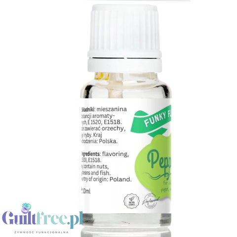 Funky Flavors Basic Peppermint 10ml - miętowe kropelki aromatyzujące do żywności bez cukru, słodzików i kalorii by Funky Flavors (funky-flavors-peppermint-mietowy-aromat-bez-cukru-bez-tluszczu)
