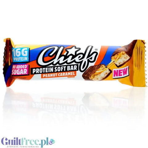 Chiefs Protein Soft Bar Peanut Caramel - baton proteinowy, Orzechowo-Karmelowy, 16g białka & 226kcal by Chiefs (chiefs-protein-soft-bar-peanut-caramel-baton-proteinowy-orzechowo-karmelowy-16g-bialka-226kcal)