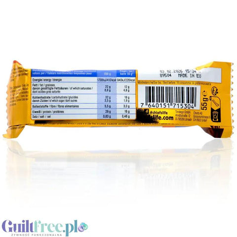 Chiefs Protein Soft Bar Peanut Caramel - baton proteinowy, Orzechowo-Karmelowy, 16g białka & 226kcal by Chiefs (chiefs-protein-soft-bar-peanut-caramel-baton-proteinowy-orzechowo-karmelowy-16g-bialka-226kcal)