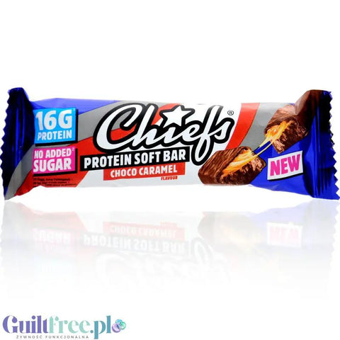 Chiefs Protein Soft Bar Choco Caramel - baton proteinowy, Czekoladowo-Karmelowy, 16g białka & 202kcal by Chiefs (chiefs-protein-soft-bar-choco-caramel-baton-proteinowy-czekoladowo-karmelowy-16g-bialka-202kcal)
