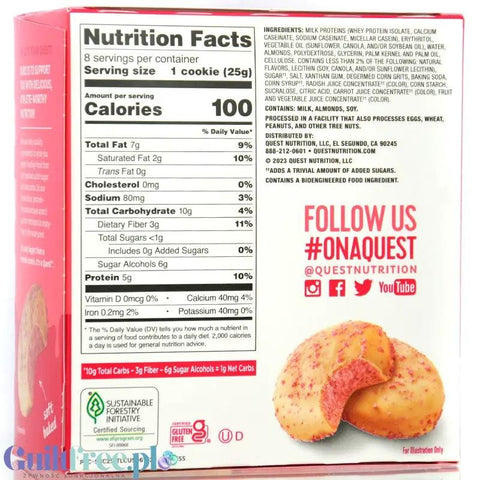 Quest Frosted Cookies, Strawberry Cake - lukrowane miękkie keto ciastka w polewie, BOX 8 SZT by Quest Nutrition (quest-frosted-cookies-strawberry-cake-lukrowane-miekkie-keto-ciastka-w-polewie-box-8-szt)