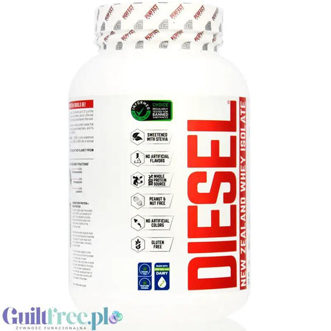 Perfect Sport Diesel 100% Whey Isolate Cookies Cream - izolat WPI z Nowej Zelandii bez cukru i tłuszczu, 27g białka & 110kcal by DIESEL (Perfect Sports) (perfect-sport-diesel-100-whey-isolate-cookies-cream-izolat-wpi-z-nowej-zelandii-bez-cukru-i-tluszczu-27g-bialka-110kcal)