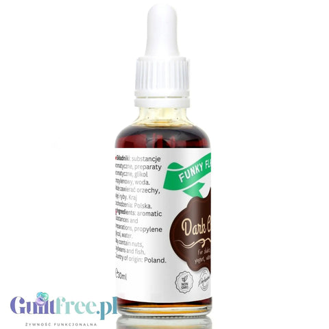 Funky Flavors Basic Dark Chocolate 30ml - Ciemna Czekolada - kropelki aromatyzujące bez cukru i słodzików by Funky Flavors (funky-flavors-basic-dark-chocolate-30ml-ciemna-czekolada-kropelki-aromatyzujace-bez-cukru-i-slodzikow)