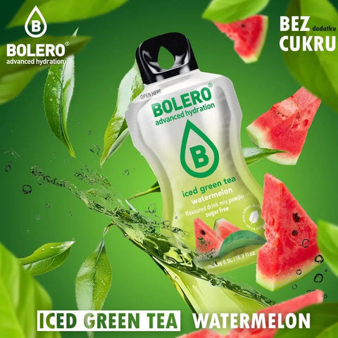 Bolero Drink Iced Green Tea Watermelon 8g - napój instant w saszetce, ze stewią, Mrożona Zielona Herbata z Arbuzem by Bolero Drink (bolero-drink-iced-green-tea-watermelon-8g-napoj-instant-w-saszetce-ze-stewia-mrozona-zielona-herbata-z-arbuzem)