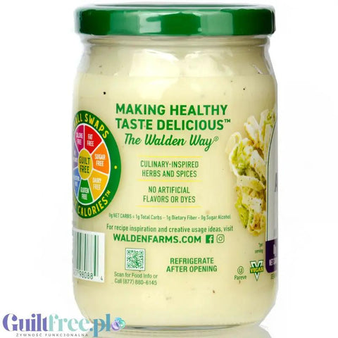Walden Farms Alfredo Pasta Sauce - wegański sos do makaronu Alfredo zero kalorii, nowa wersja USA by Walden Farms (walden-farms-sos-do-makaronu-alfredo-zero-kalorii)
