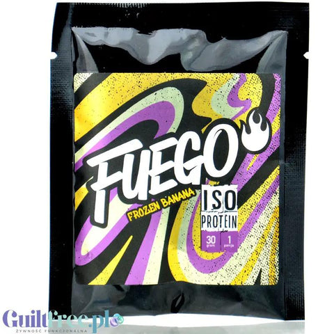 Fuego Iso Protein Frozen Banana 30g - izolat białek serwatkowych o smaku mrożonego banana by Fuego (fuego-iso-protein-frozen-banana-30g-izolat-bialek-serwatkowych-o-smaku-mrozonego-banana)