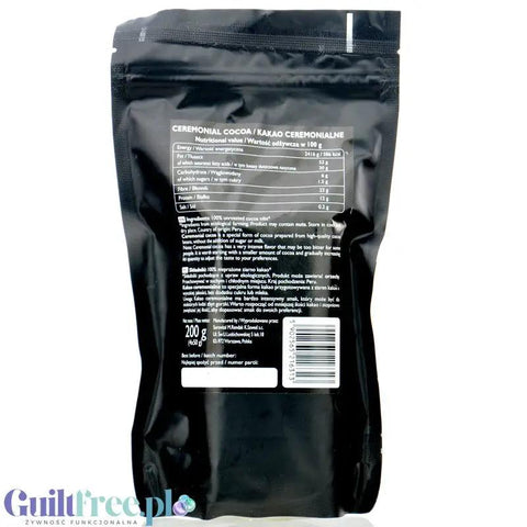 Raw Cocoa Ceremonial Cocoa 200g - surowa wegańska czekolada 100% kakao ceremonialne bez cukru i słodzików 200g by COCOA RAW (raw-cocoa-ceremonial-cocoa-surowa-weganska-czekolada-100-kakao-ceremonialne-bez-cukru-i-slodzikow-200g)