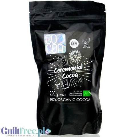 Raw Cocoa Ceremonial Cocoa 200g - surowa wegańska czekolada 100% kakao ceremonialne bez cukru i słodzików 200g by COCOA RAW (raw-cocoa-ceremonial-cocoa-surowa-weganska-czekolada-100-kakao-ceremonialne-bez-cukru-i-slodzikow-200g)