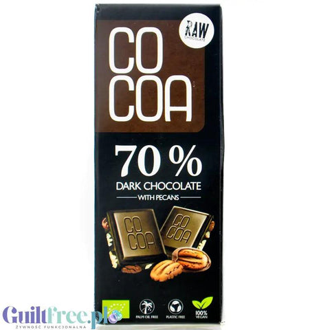 RAW COCOA 70% Dark Chocolate & Pecans - surowa ciemna czekolada 70% z orzechami pekan by COCOA RAW (raw-cocoa-70-dark-chocolate-pecans-surowa-ciemna-czekolada-70-z-orzechami-pekan)