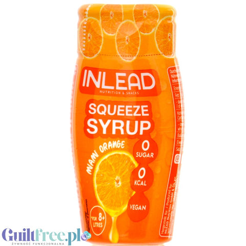 Inlead Squeeze Syrup Miami Orange - skoncentrowany syrop do wody bez cukru i kalorii na 8L