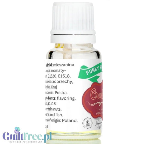 Funky Flavors Basic Cranberry 10ml - żurawinowe kropelki aromatyzujące bez cukru, słodzików i kalorii by Funky Flavors (funky-flavors-cranberry-aromat-zurawinowy-bez-cukru-i-tluszczu)