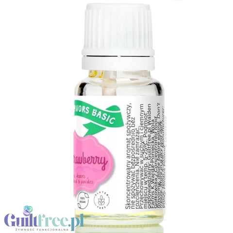 Funky Flavors Basic Wild Strawberry 10ml - poziomkowe kropelki aromatyzujące bez cukru, słodzików i kalorii by Funky Flavors (funky-flavors-wild-trawberry-aromat-poziomkowy)