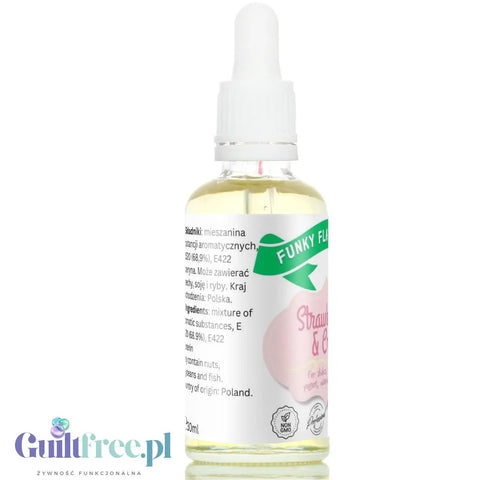 Funky Flavors Basic Strawberries & Cream 30ml - Truskawki w Śmietanie - kropelki aromatyczne bez cukru, słodzików i kalorii by Funky Flavors (funky-flavors-strawberries-cream-30ml-truskawki-w-smietanie-aromat-bez-cukru-bez-tluszczu)