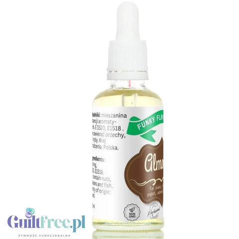 Funky Flavors Basic Almond 30ml - Migdał - kropelki aromatyczne bez cukru, słodzików i kalorii by Funky Flavors (funky-flavors-almond-30ml-migdal-aromat-bez-cukru-bez-tluszczu)