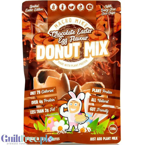 Macro Mike Chocolate Easter Egg Protein Donut Baking Mix - mieszanka do przygotowania proteinowych donutów by Macro Mike (macro-mike-chocolate-easter-egg-protein-donut-baking-mix-mieszanka-do-przygotowania-proteinowych-donutow)