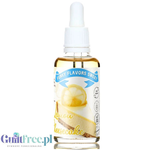 Funky Flavors Sweet Lemon Cheesecake - smakowe kropelki słodzące bez cukru i kalorii, smak Sernika Cytrynowego by Funky Flavors (funky-flavors-sweet-lemon-cheesecake-smakowe-kropelki-slodzace-bez-cukru-i-kalorii-smak-sernika-cytrynowego)