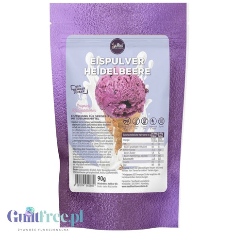 Soulfood LowCarberia Eispulver Heidelbeere - gotowy miks baza do lodów jagodowych 90% mniej cukru by Soulfood Lowcarberia (soulfood-lowcarberia-eispulver-heidelbeere-gotowy-miks-baza-do-lodow-jagodowych-90-mniej-cukru)