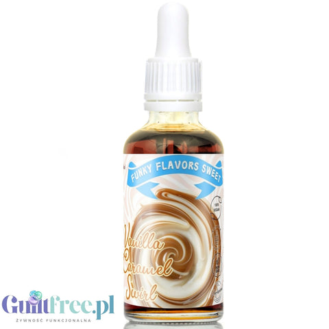 Funky Flavors Sweet Vanilla Caramel Swirl - słodkie kropelki waniliowo-karmelowe bez tłuszczu i kalorii by Funky Flavors (funky-flavors-sweet-vanilla-caramel-swirl-slodzony-aromat-waniliowo-karmelowy-bez-tluszczu-i-kalorii)