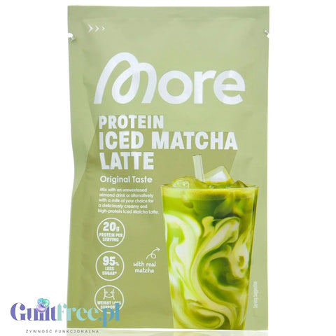 More Nutrition More Nutrition Protein Iced Matcha Latte 25g - proteinowa zielona herbata matcha bez cukru 20g białka -