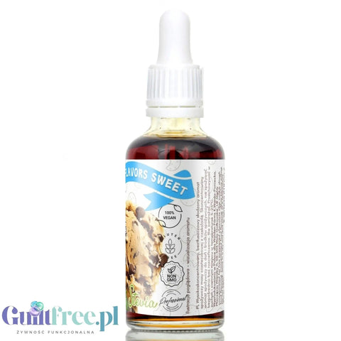 Funky Flavors Sweet Chocolate Chip Cookie Dough Stevia - kropelki smakowe ze stewią bez cukru i kalorii, Ciasteczko z Czekoladą by Funky Flavors (funky-flavors-sweet-chocolate-chip-cookie-dough-stevia-kropelki-smakowe-ze-stewia-bez-cukru-i-kalorii-ciasteczko-z-czekolada)