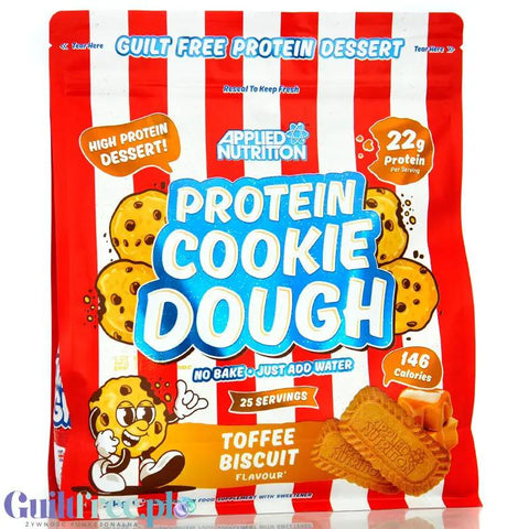 Applied Nutrition Protein Cookie Dough Toffee Biscuit - proteinowa masa ciasteczkowa z czekoladą 146kcal, 22g białka by Applied Nutrition (applied-nutrition-protein-cookie-dough-toffee-biscuit-proteinowa-masa-ciasteczkowa-z-czekolada-146kcal-22g-bialka)