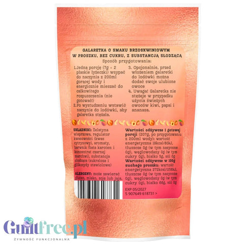 Funky Jelly Peach Galaretka Brzoskwinia x 15 porcji - galaretka bez cukru o smaku brzoskwiniowym by Funky Flavors (funky-jelly-peach-galaretka-brzoskwinia-x-15-porcji-galaretka-bez-cukru-o-smaku-brzoskwiniowym)